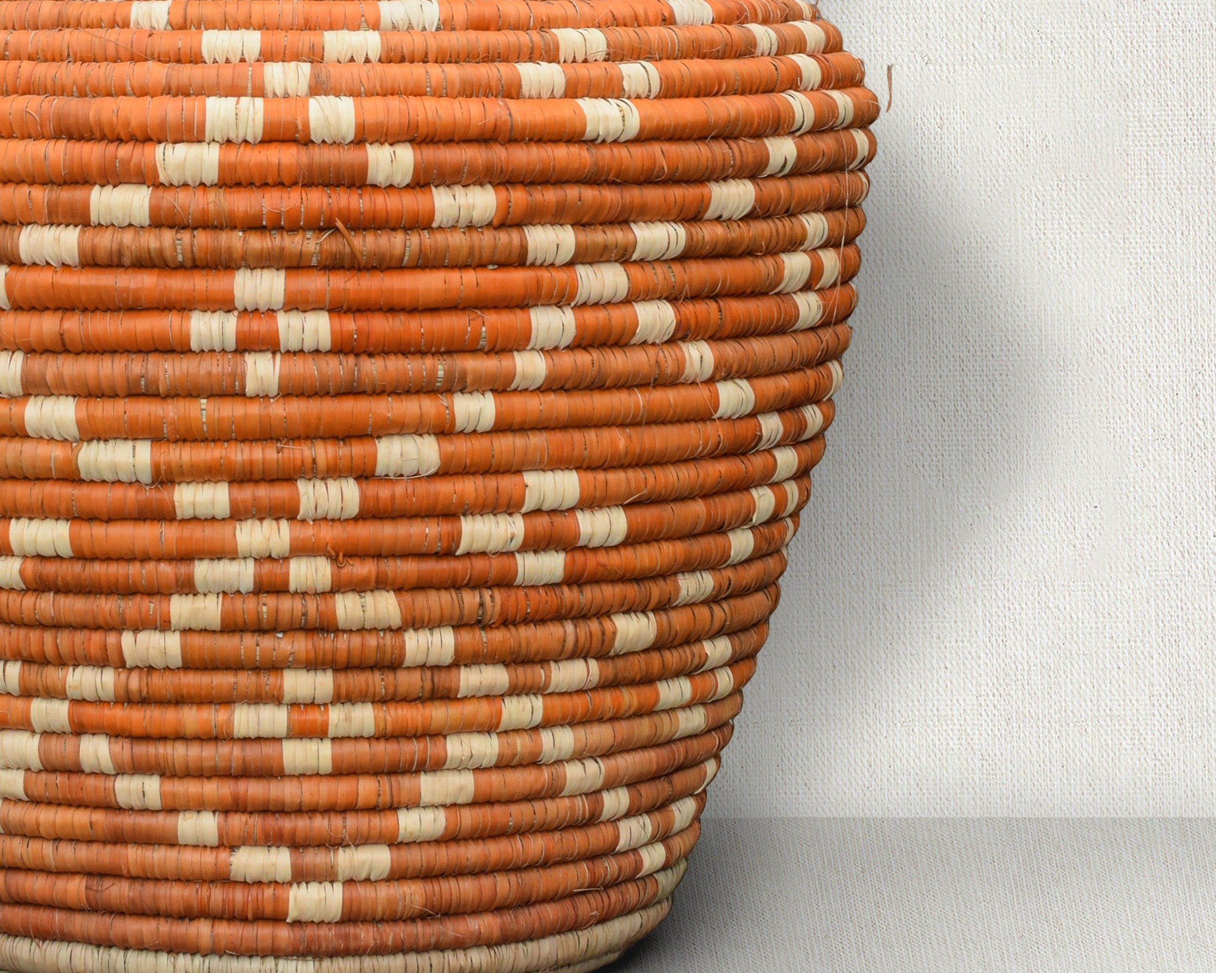Terracotta Fine Texture Cross Stitch Weave Potter Basket