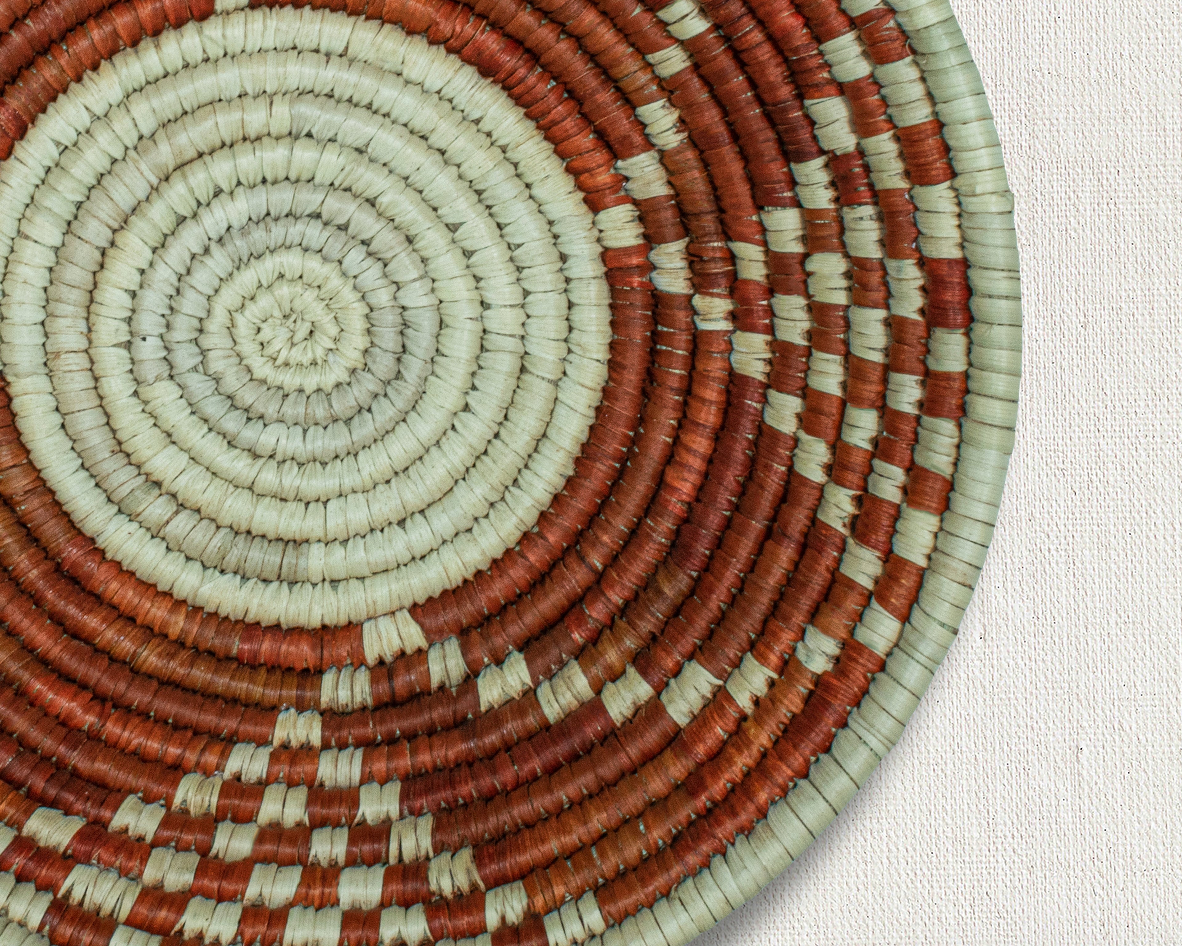 Stepped Pattern Brown Bowl Basket 8-inch LBW-461-7