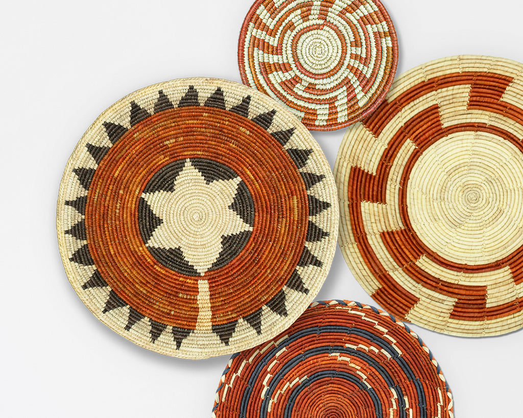 Set of 4 Handwoven wall baskets SET-226-4 N