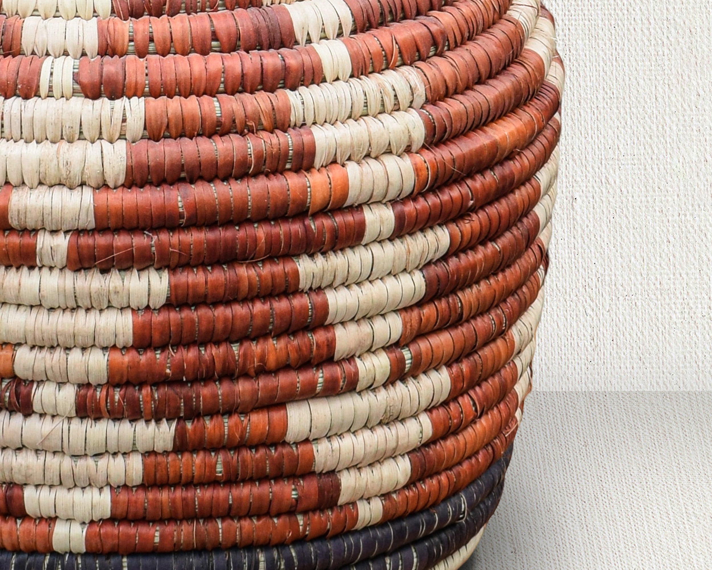 Terracotta Arrows Accent Potter Basket