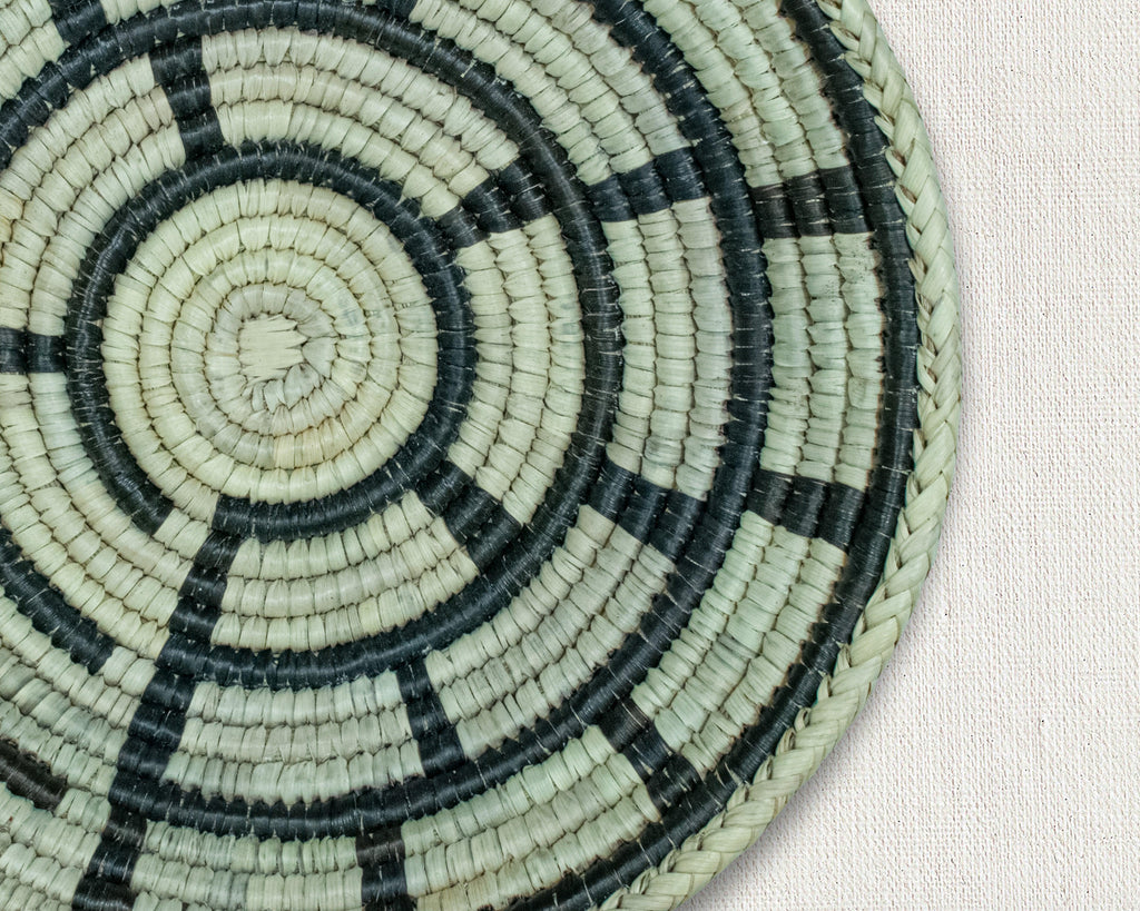 Concentric Grid Black Bowl Basket 8-inch LBW-454-7