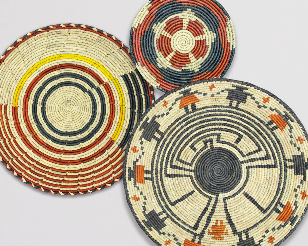 Set of 3 Handwoven wall baskets SET-211-3 N