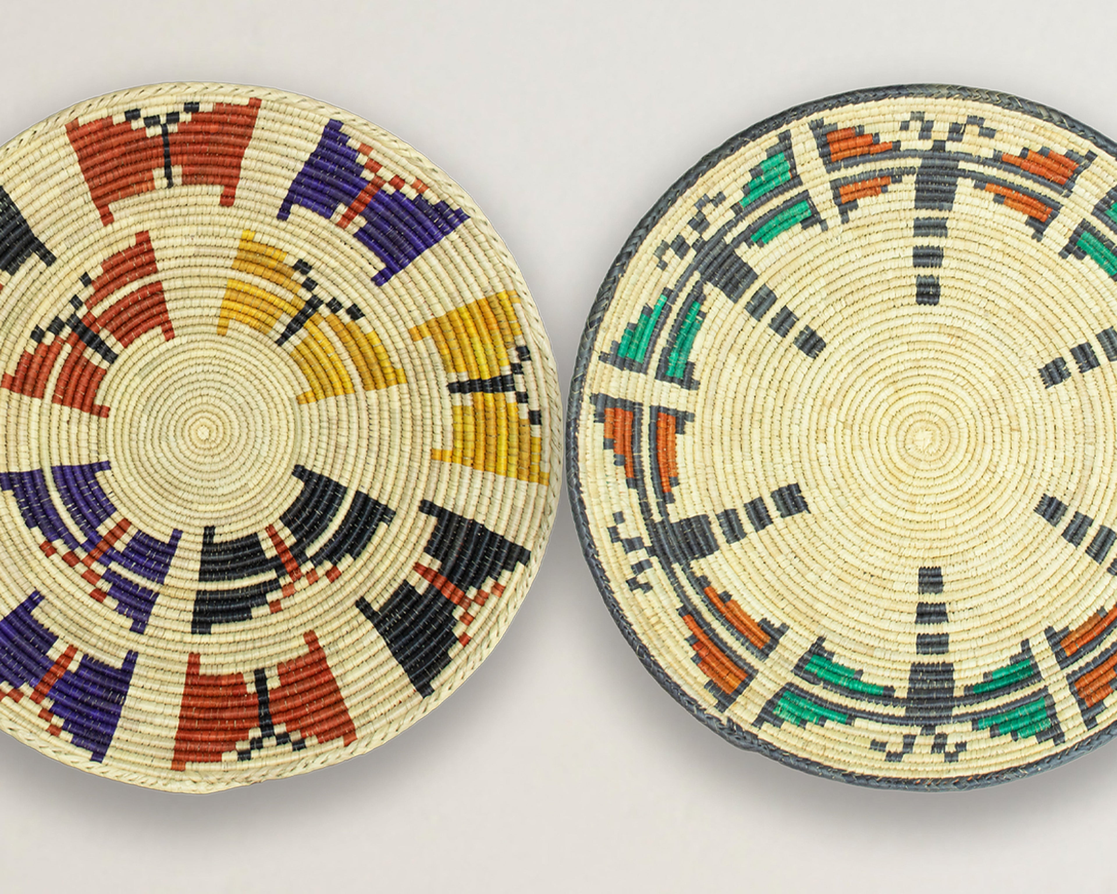 Set of 4 Handwoven wall baskets SET-227-4 N