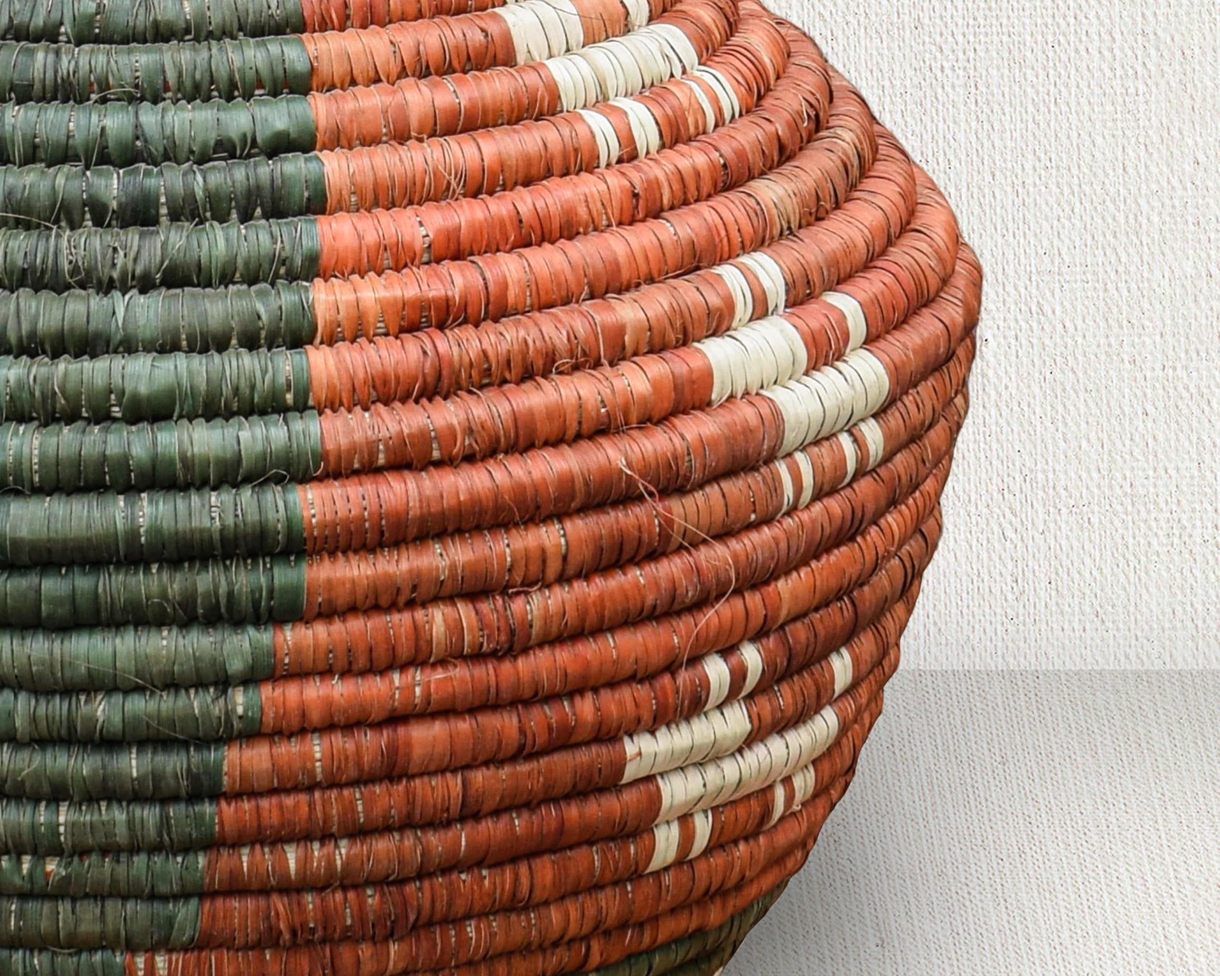 Sage Green Terracotta Diamond Potter Basket