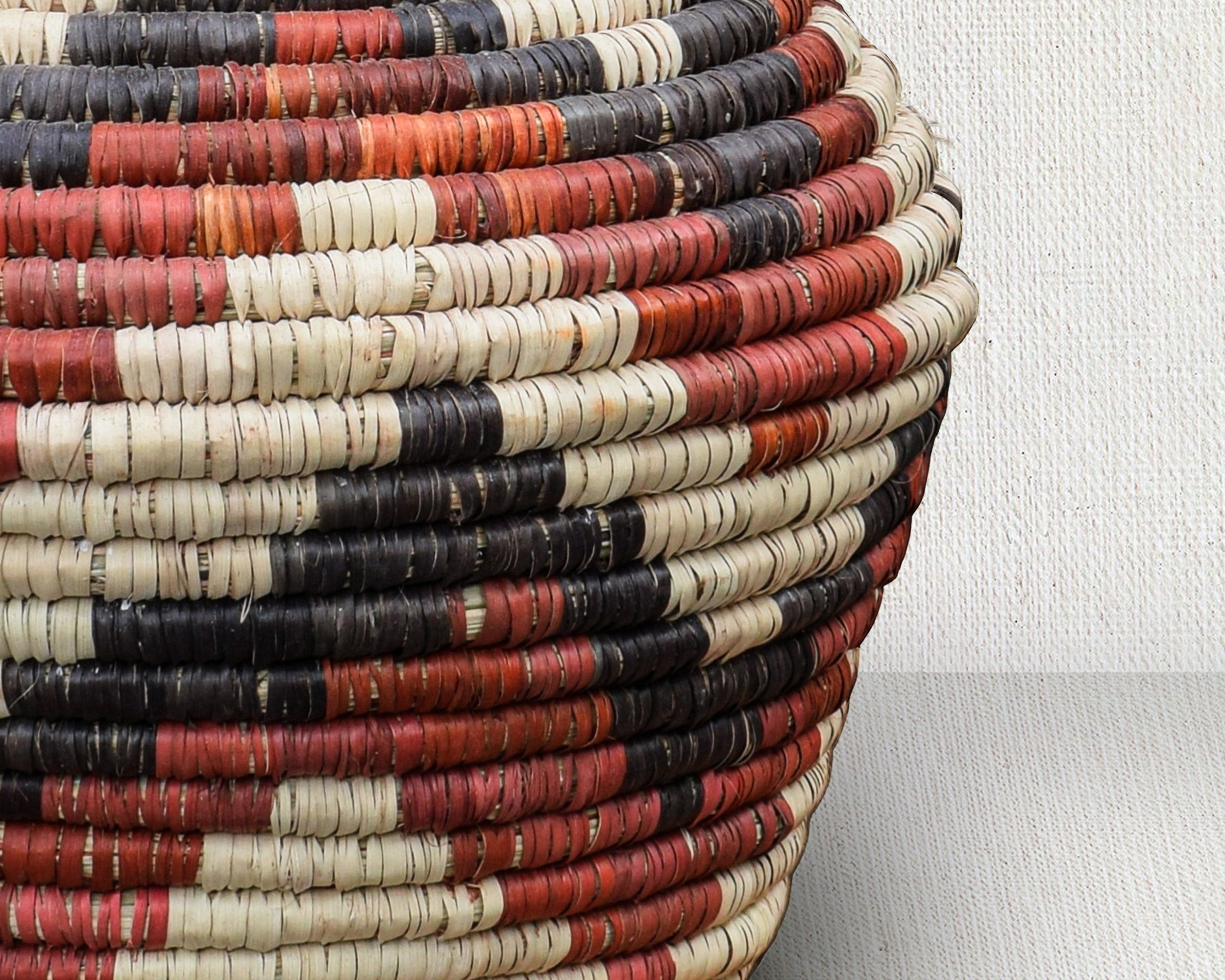 Three Colour Diamond Potter Basket