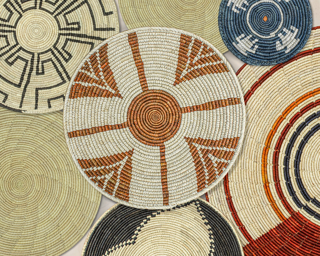 Set of 13 Handwoven wall baskets SET-157-13 N