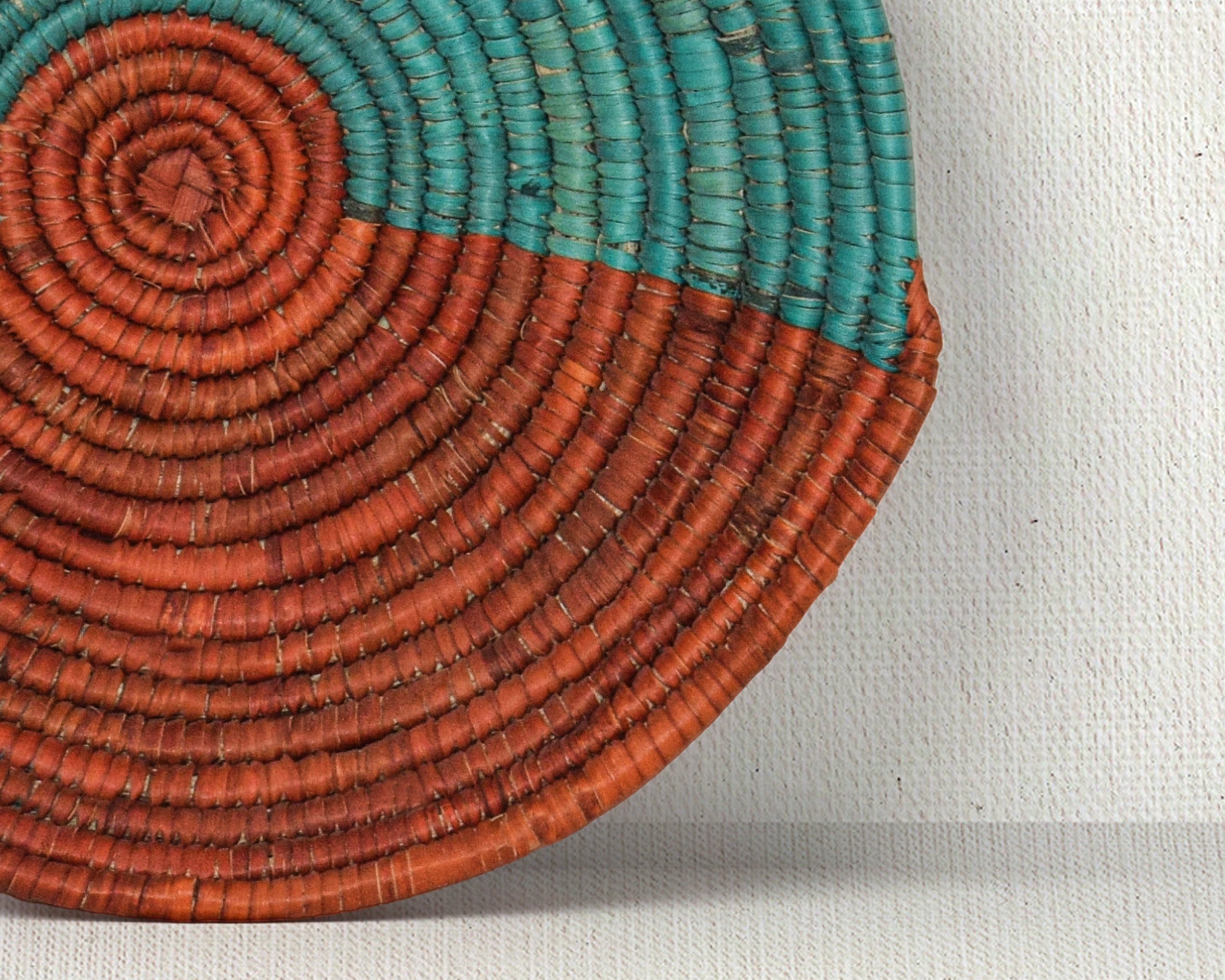 Turqouise Wave Bowl Basket