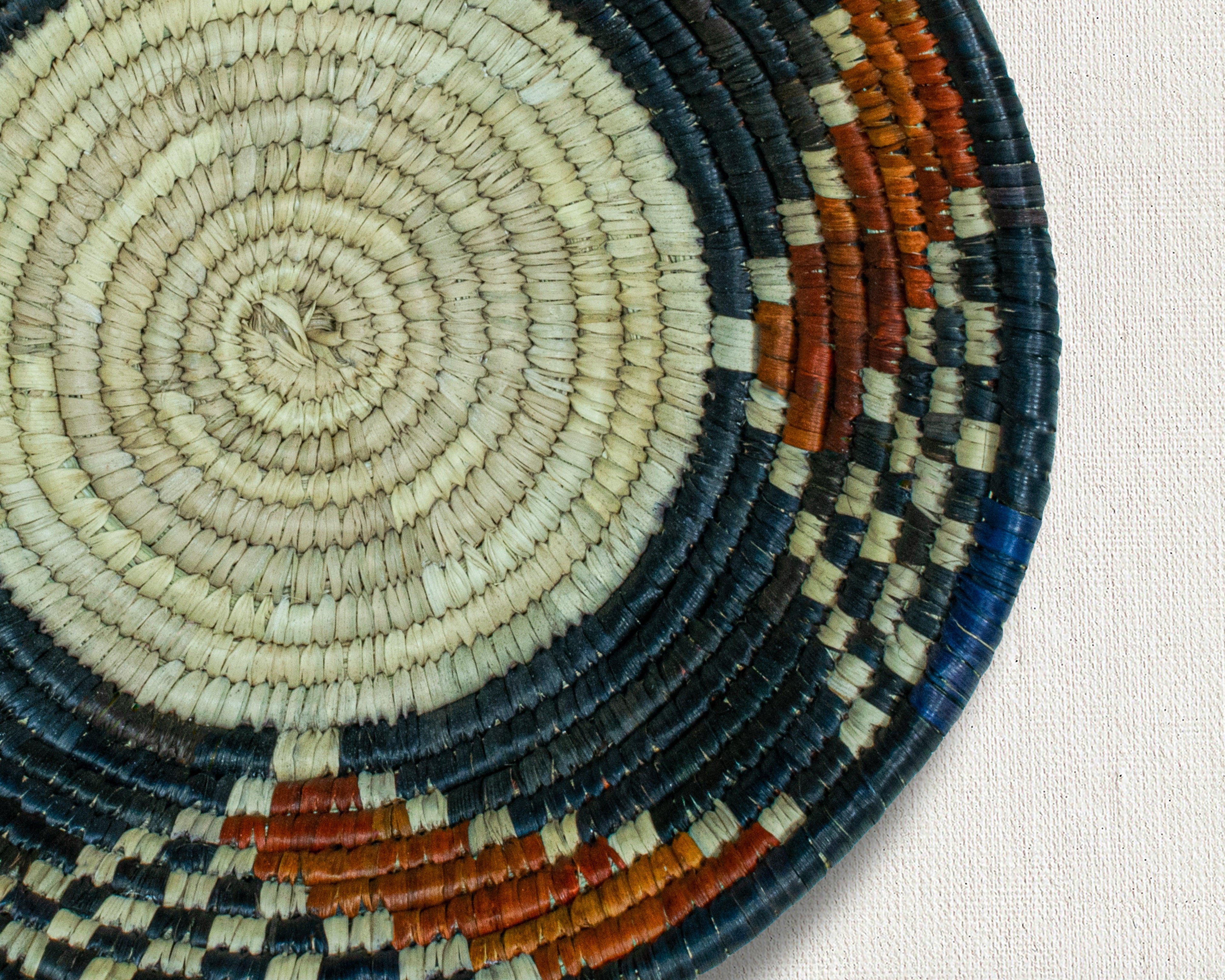 Intricate Desert Black Bowl Basket 8-inch LBW-455-7 B