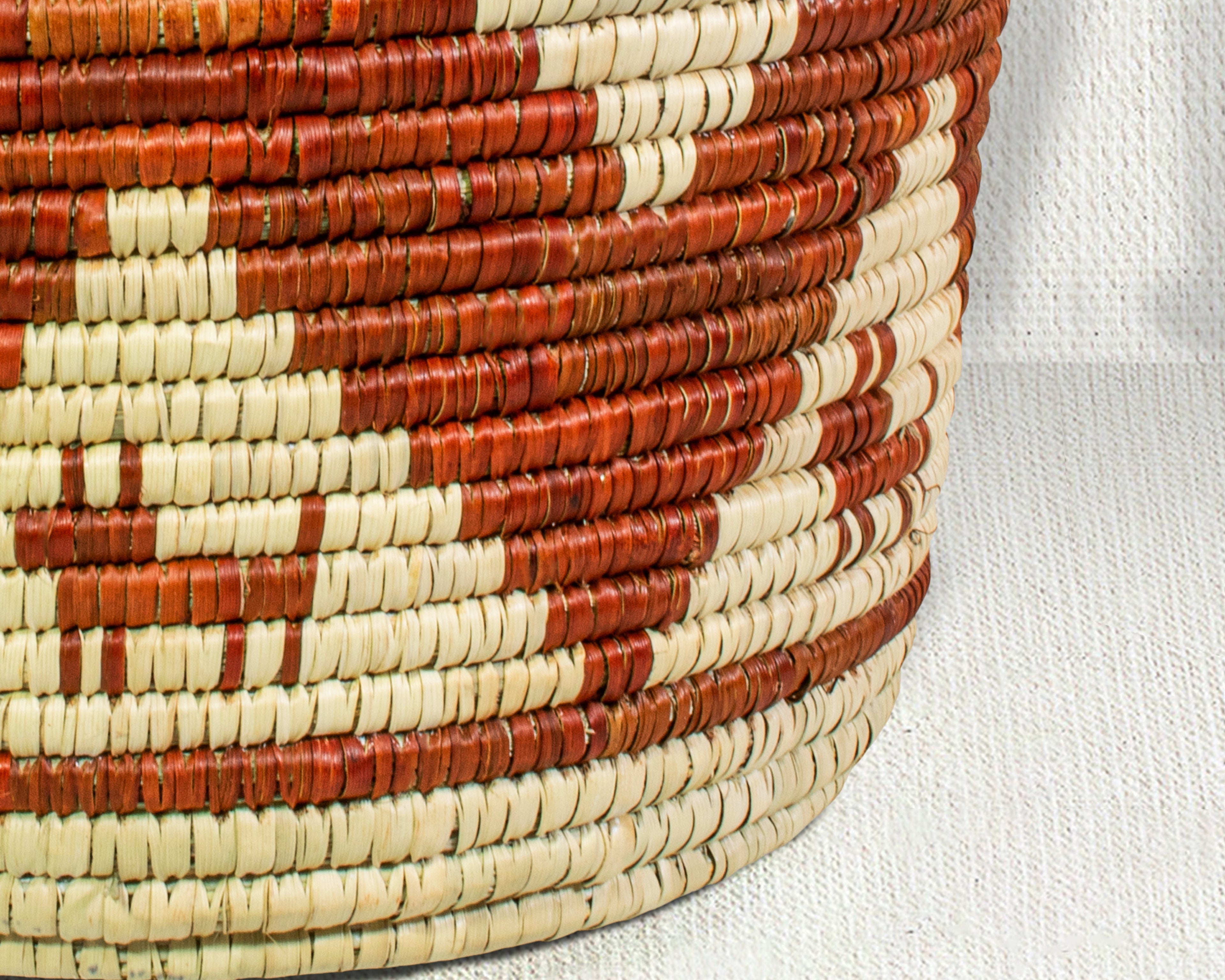 Zigzag Zest Handwoven Planter Basket - 12-inch PB-913