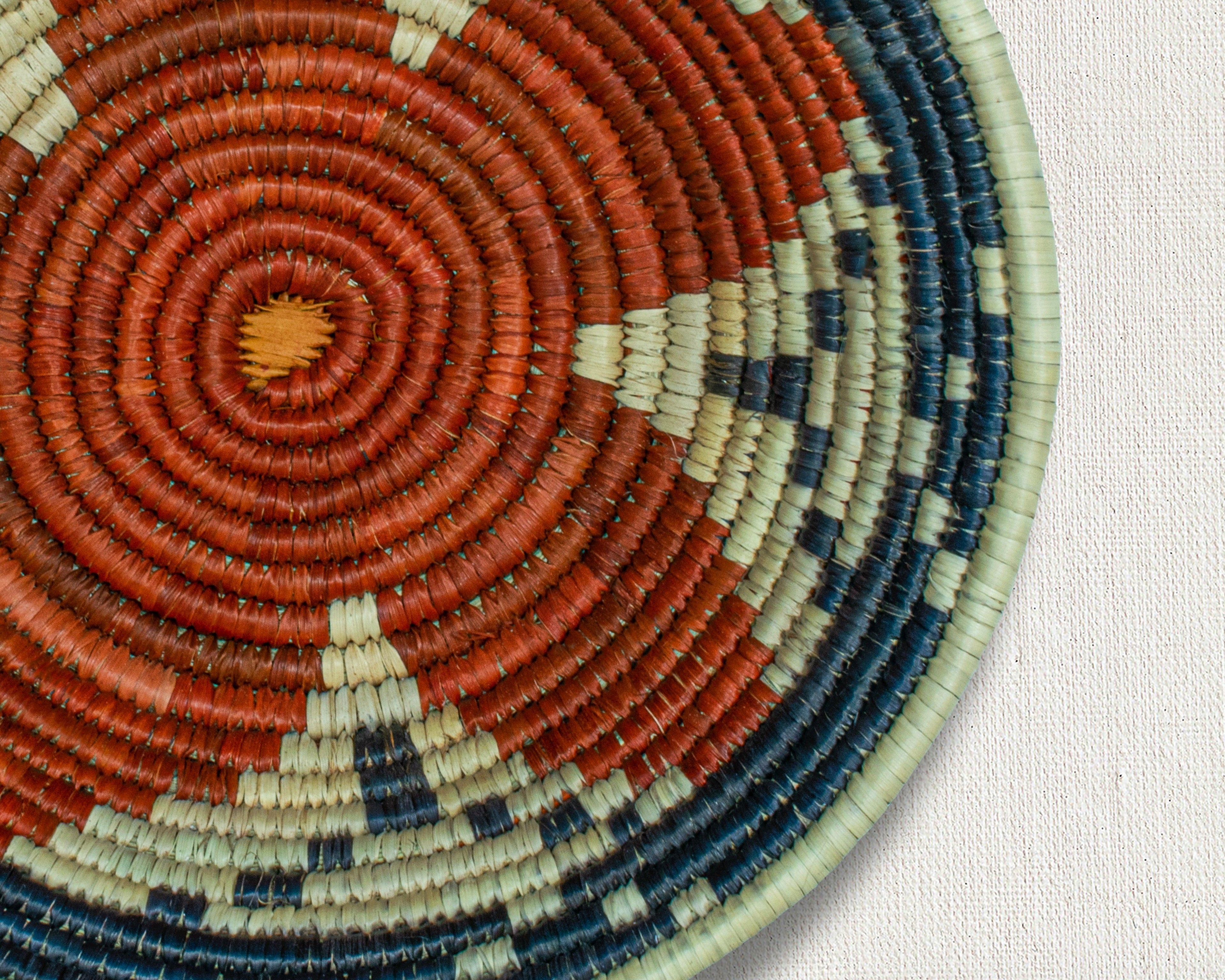 Indigo Weave Red Bowl Basket 8-inch LBW-411-7