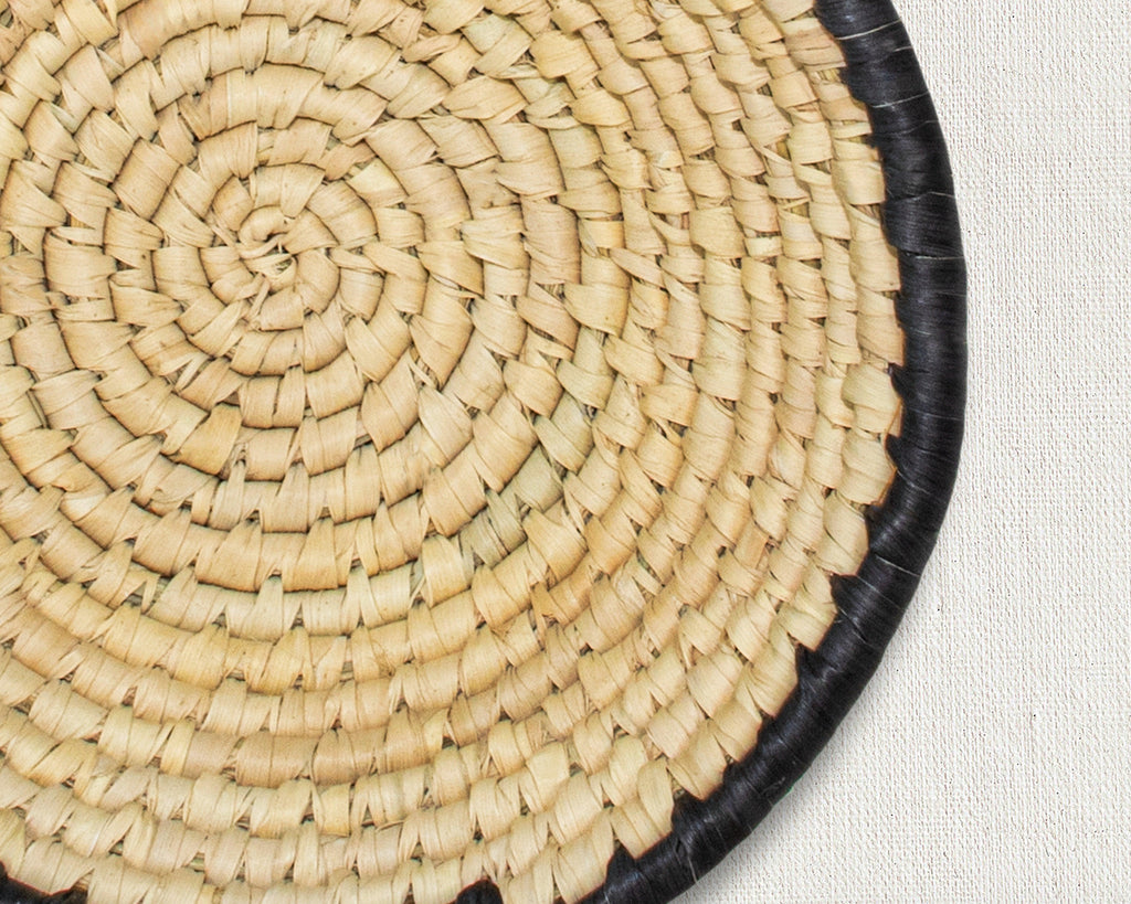 Ebony Edge Natural Bowl Basket 8-inch LBW-420-7