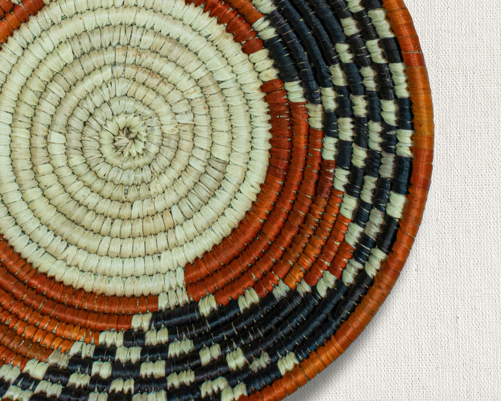 Mosaic Desert Platter Brown Bowl Basket 8-inch LBW-455-7 A