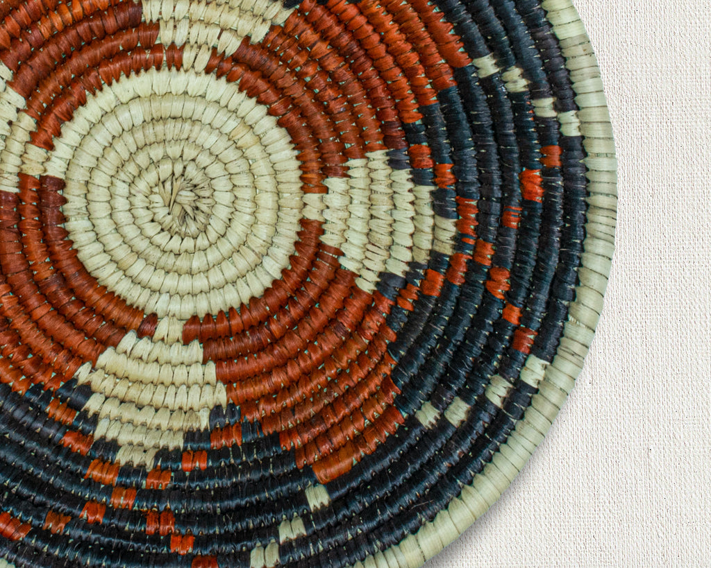 Stellar Drift Weave Black Bowl Basket 8-inch LBW-463-7