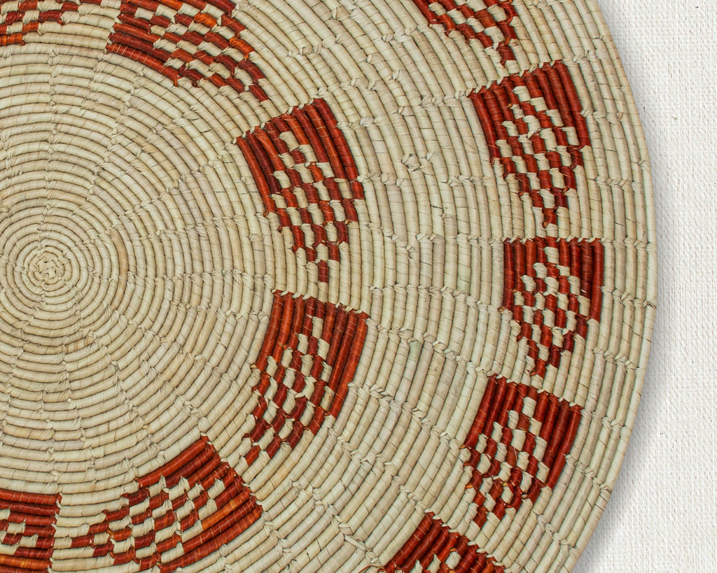 One-of-a-Kind | Feather Brown 24" Flat Wall Basket - MT-1909-24