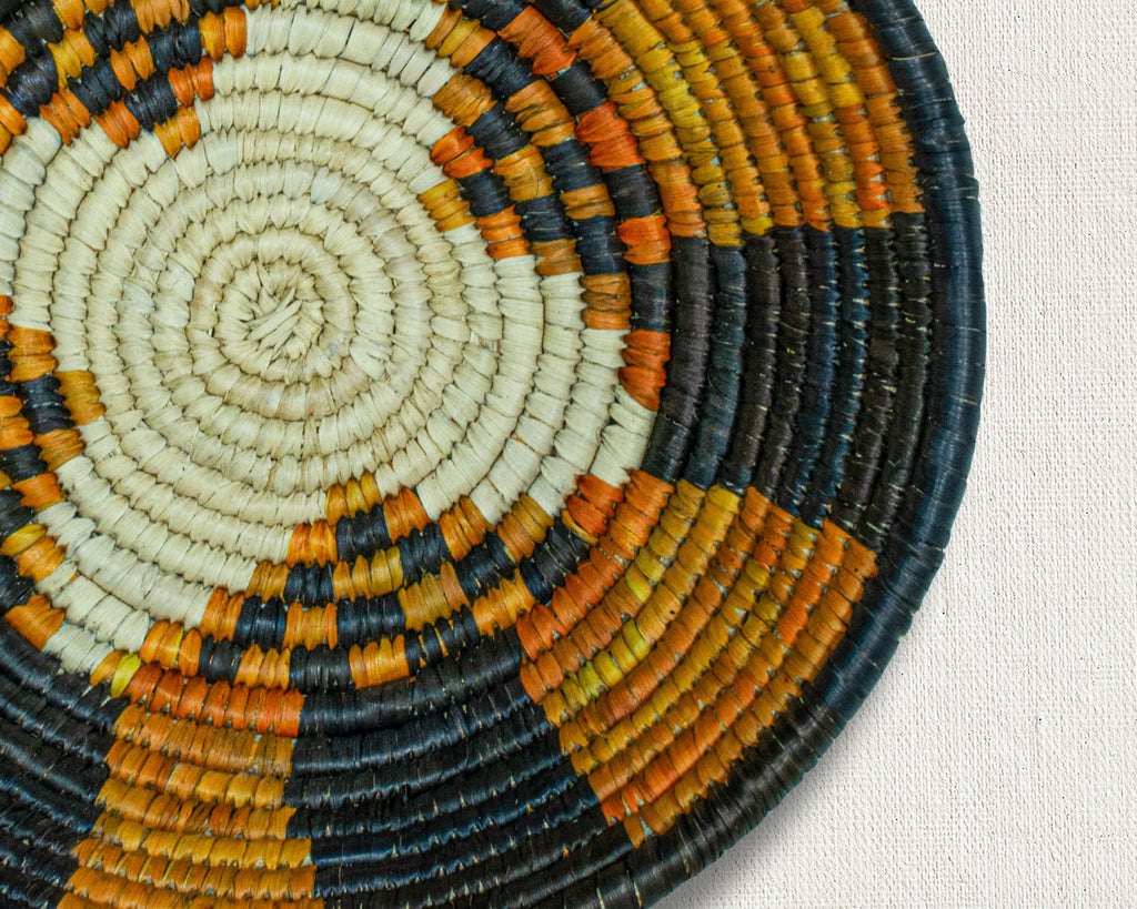 Alternating Tide Brown Bowl Basket 8-inch LBW-459-7