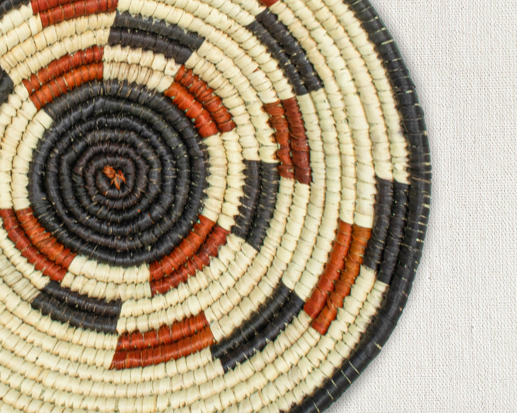 Terra Cotta Circle Black Bowl Basket 8-inch LBW-403-7 B