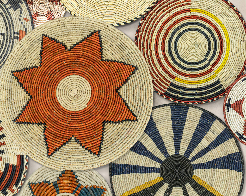 Set of 13 Handwoven wall baskets SET-159-13 N