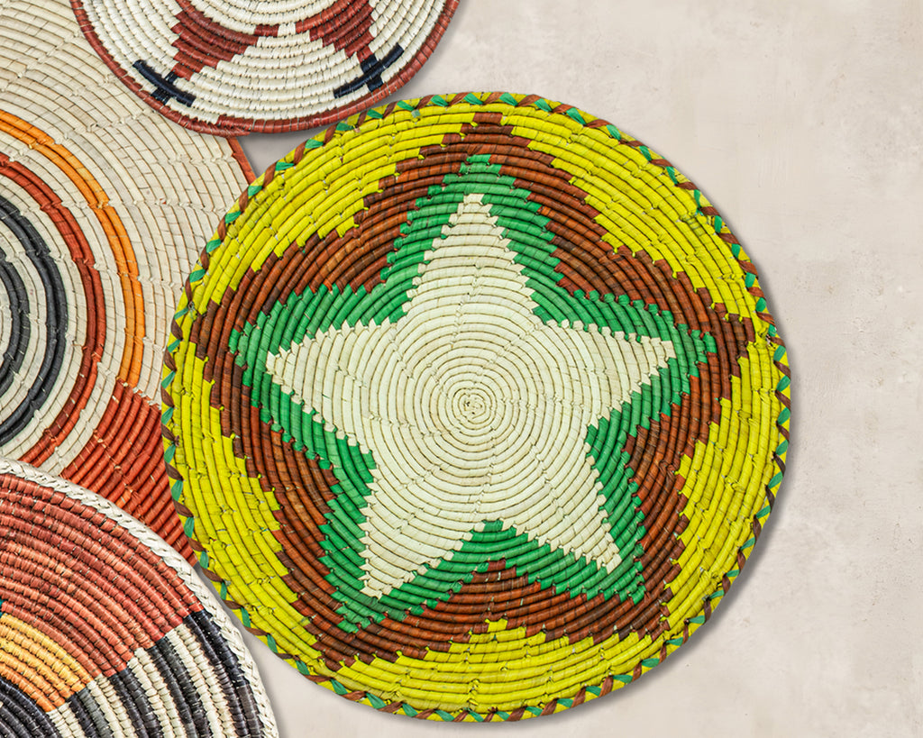 Set of 8 Handwoven wall baskets SET-245-8 N