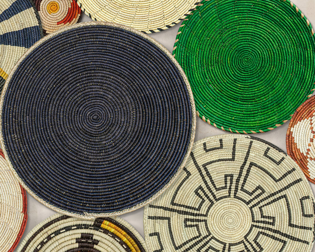 Set of 13 Handwoven wall baskets SET-156-13 N