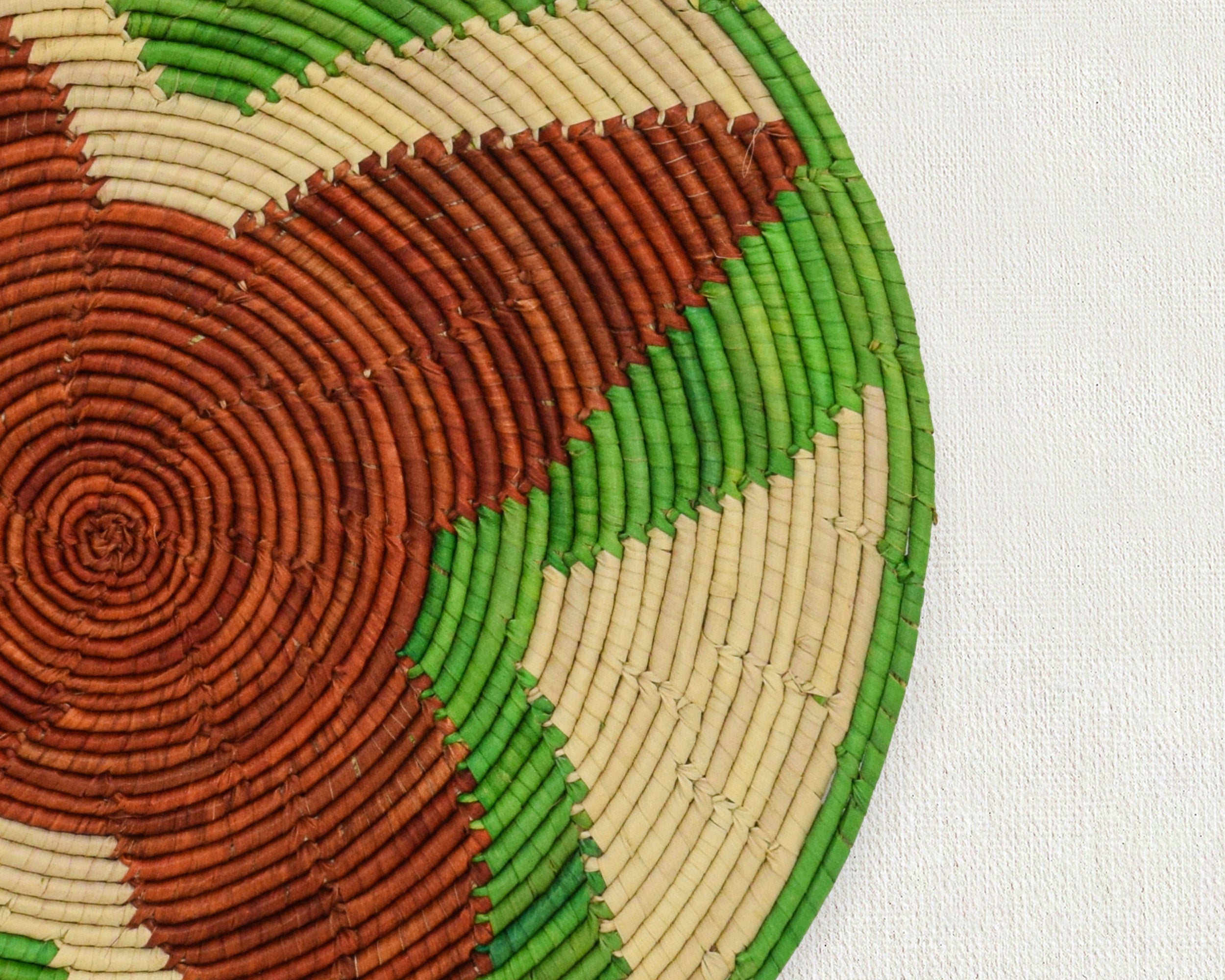 Green Fan Flat Basket