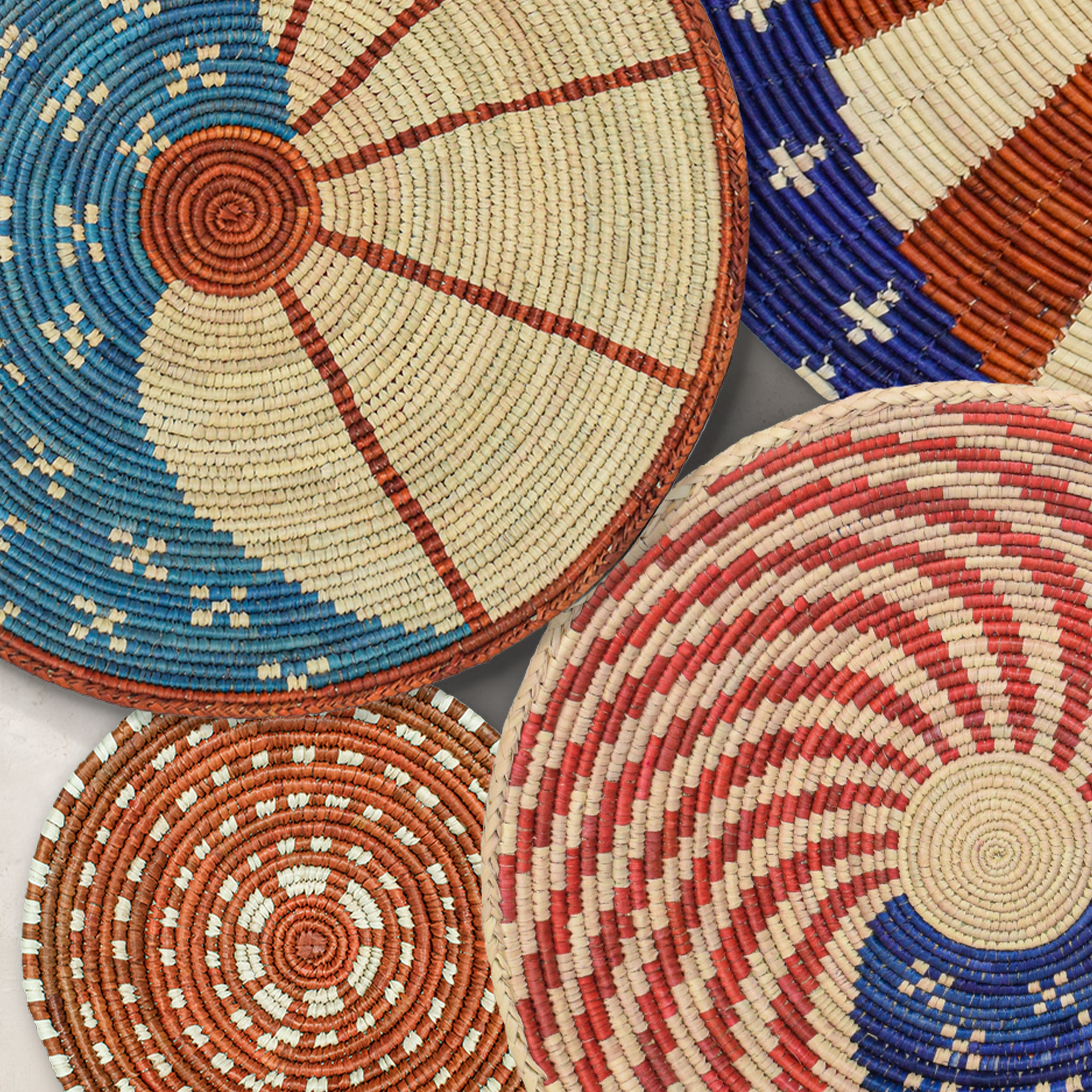 Patriotic Wall Basket Gallery Set of 8