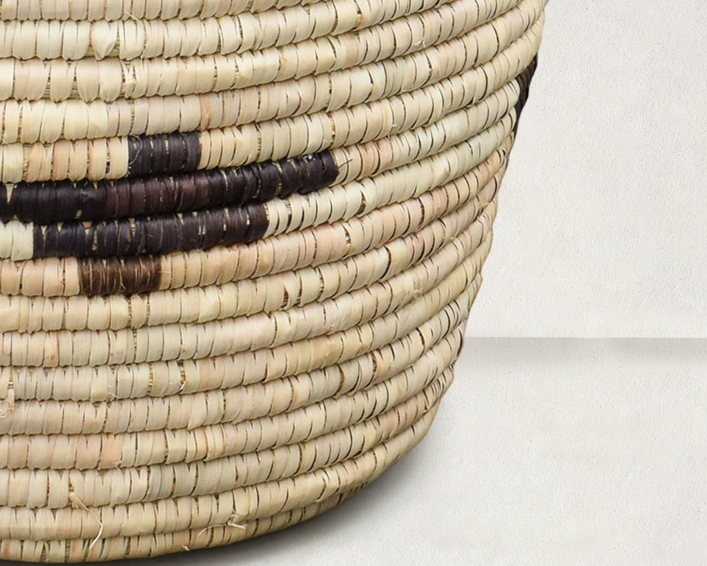 Beige Crosses Planter Basket