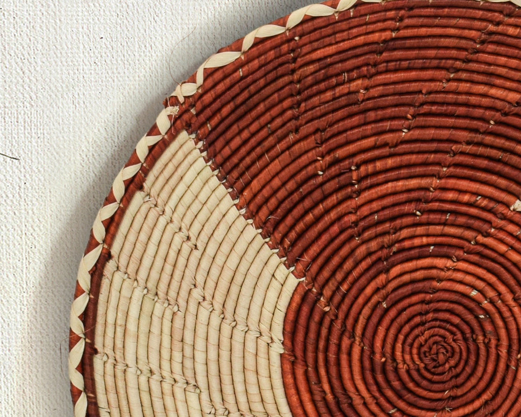 Rust Thunder Flat Basket 12-Inch Pl-346-12