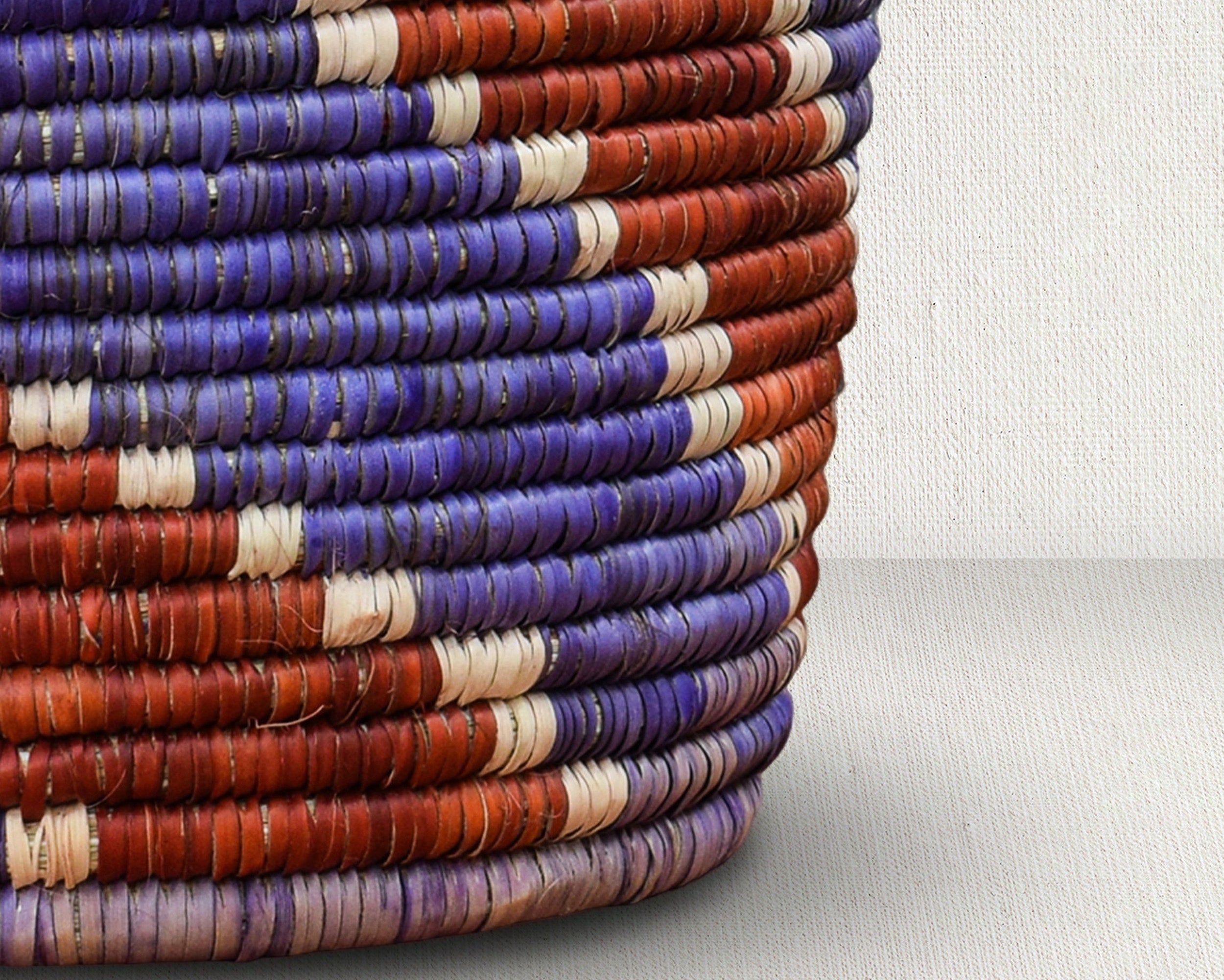 Indigo Stripes Planter Basket