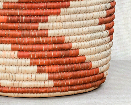 11–12" Dia Rust Chevrons Planter Basket