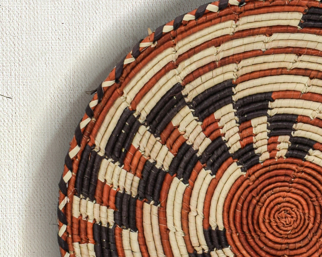 Rust Fan Flat Basket 12-inch