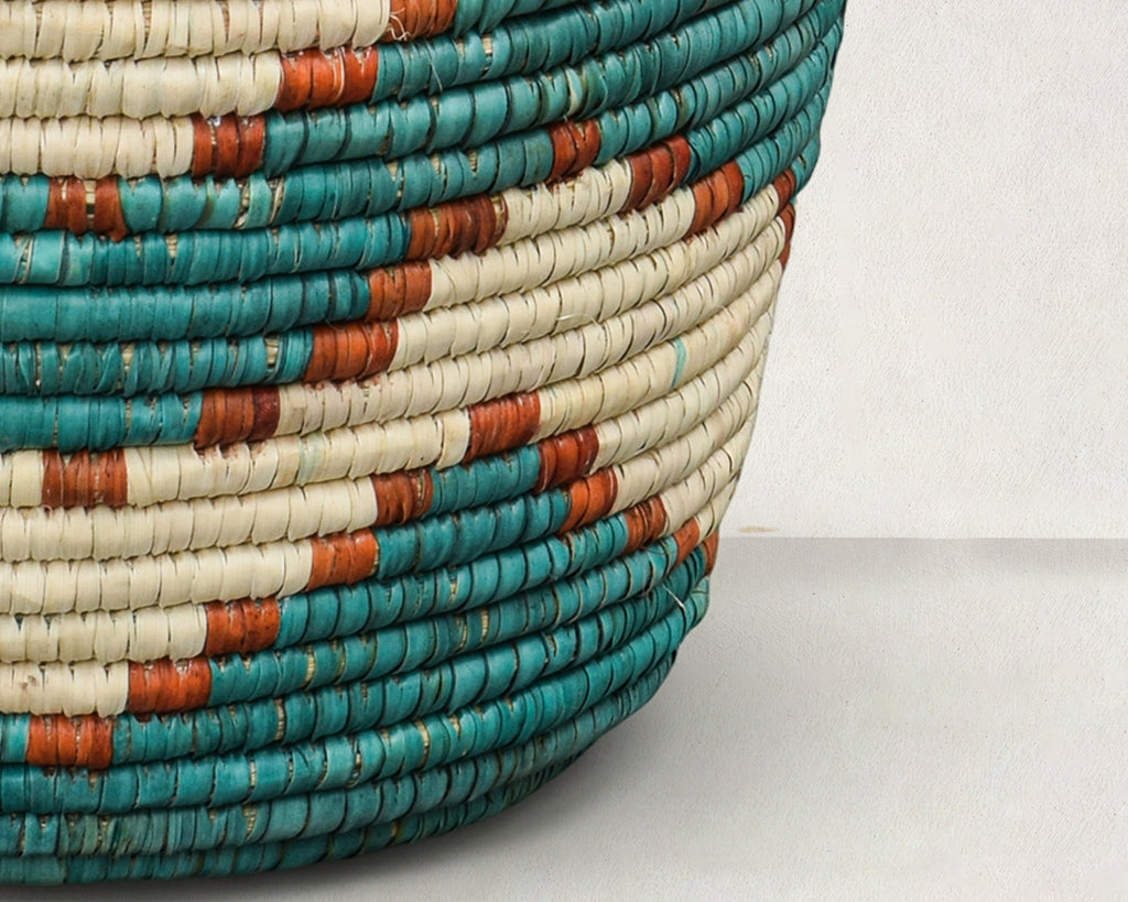 Turquoise Kingra Planter Basket