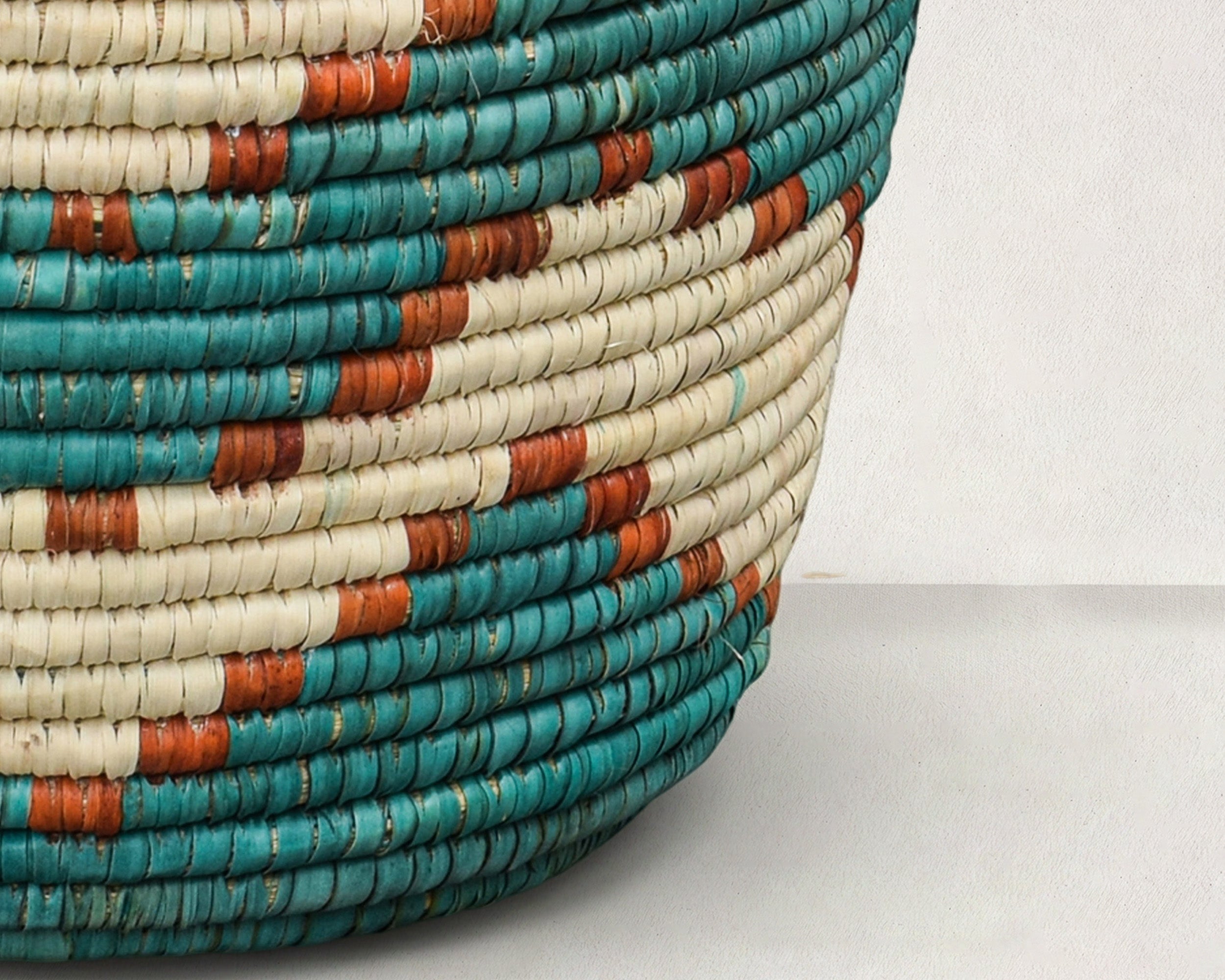 Turquoise Kingra Planter Basket
