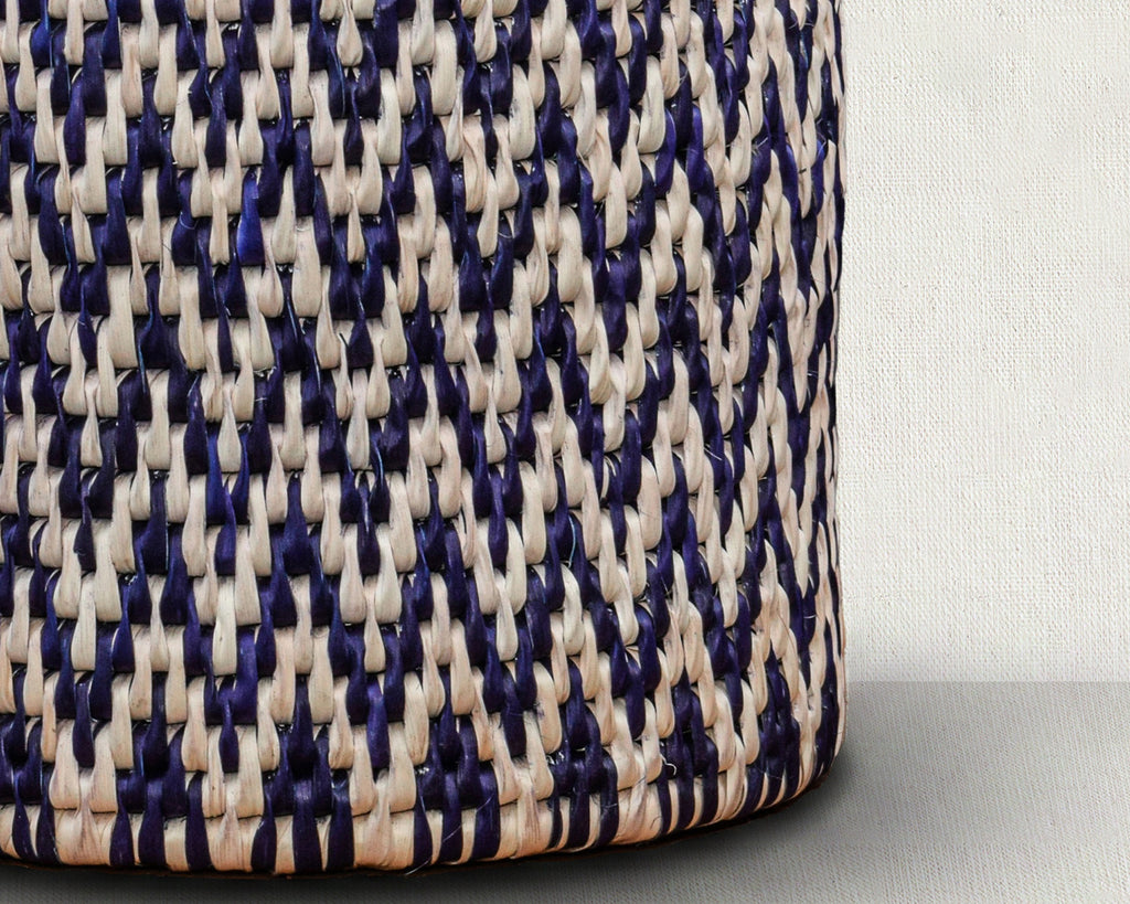 Navy Weave Planter Basket