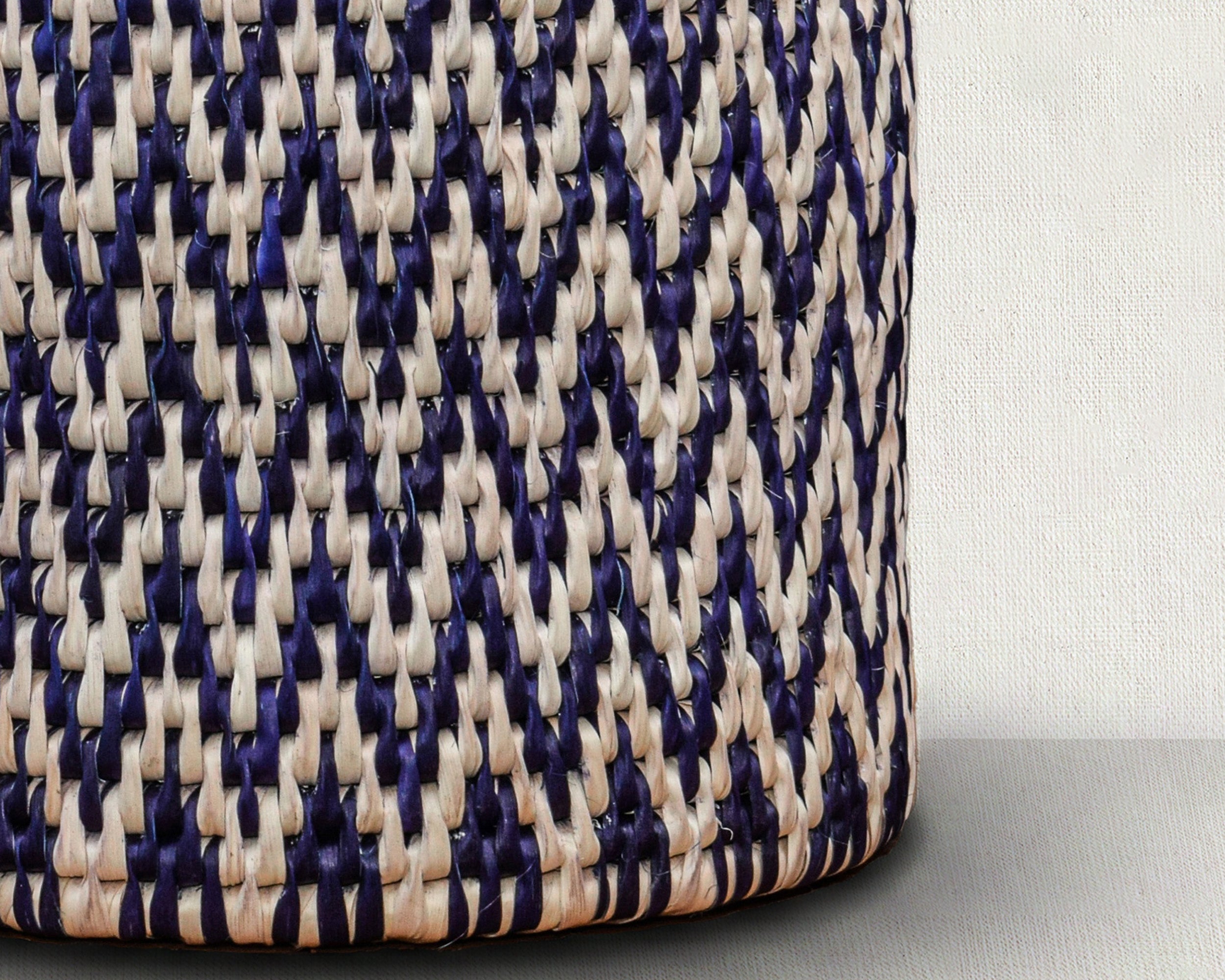 Navy Weave Planter Basket