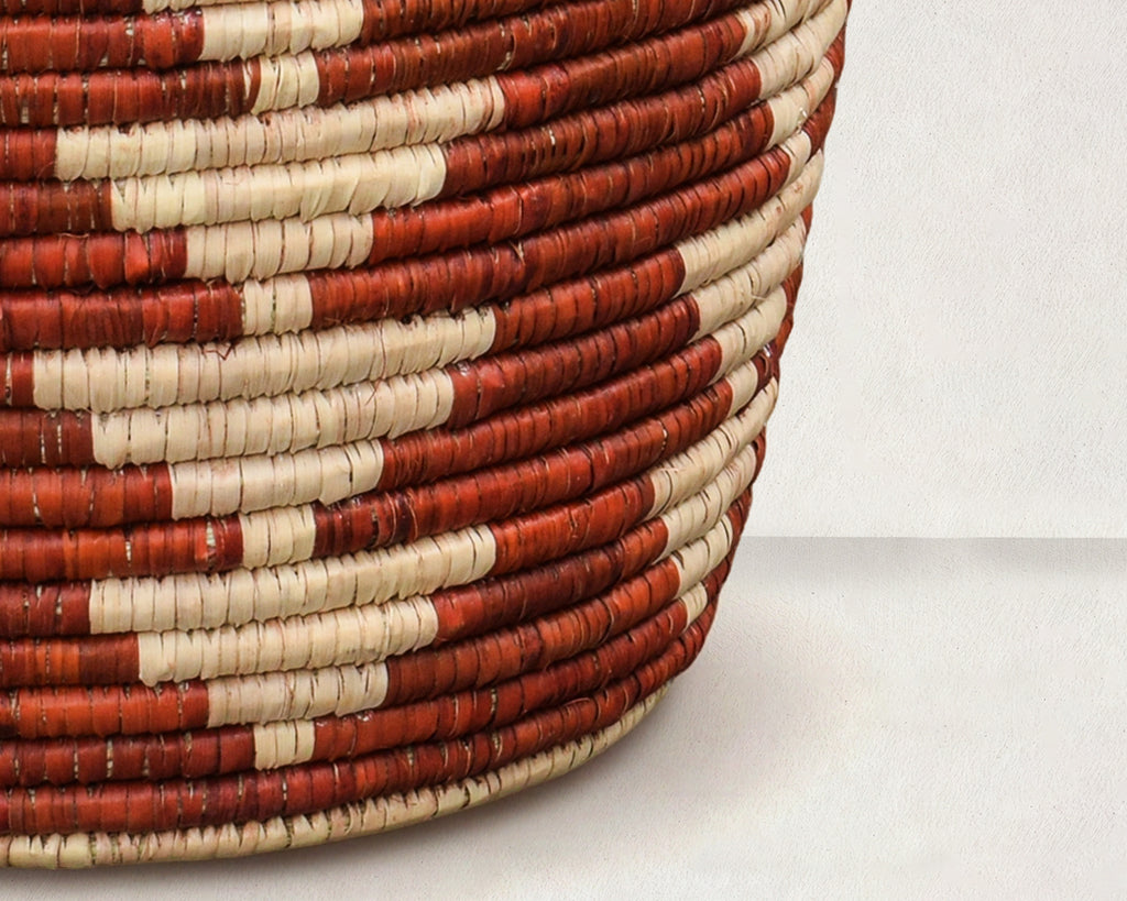 Rust Arrows Planter Basket