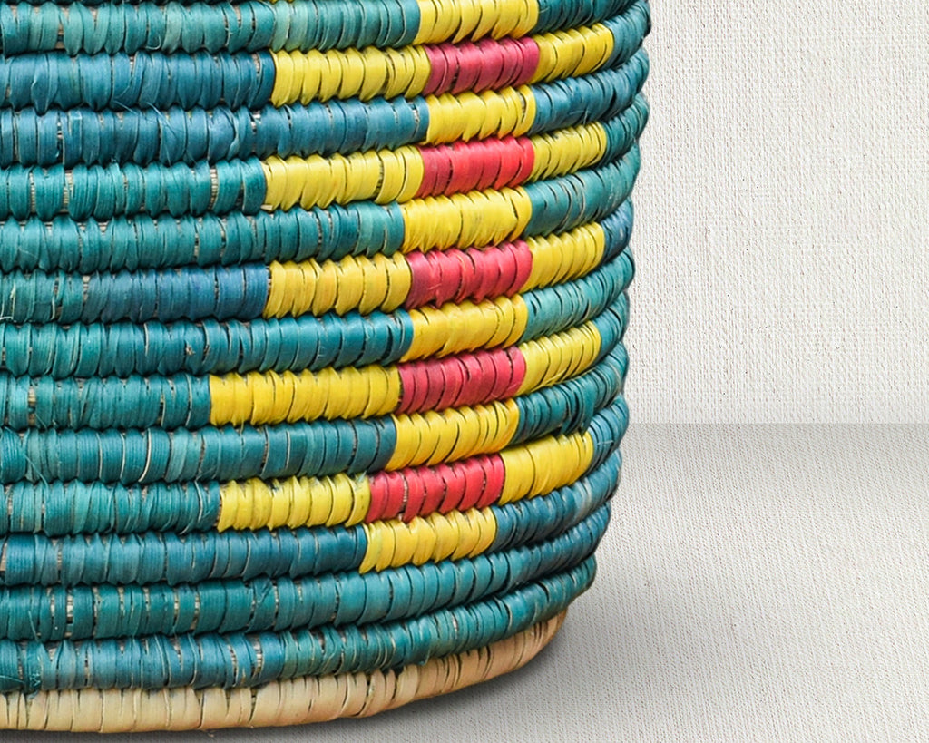 Teal Stairs Planter Basket