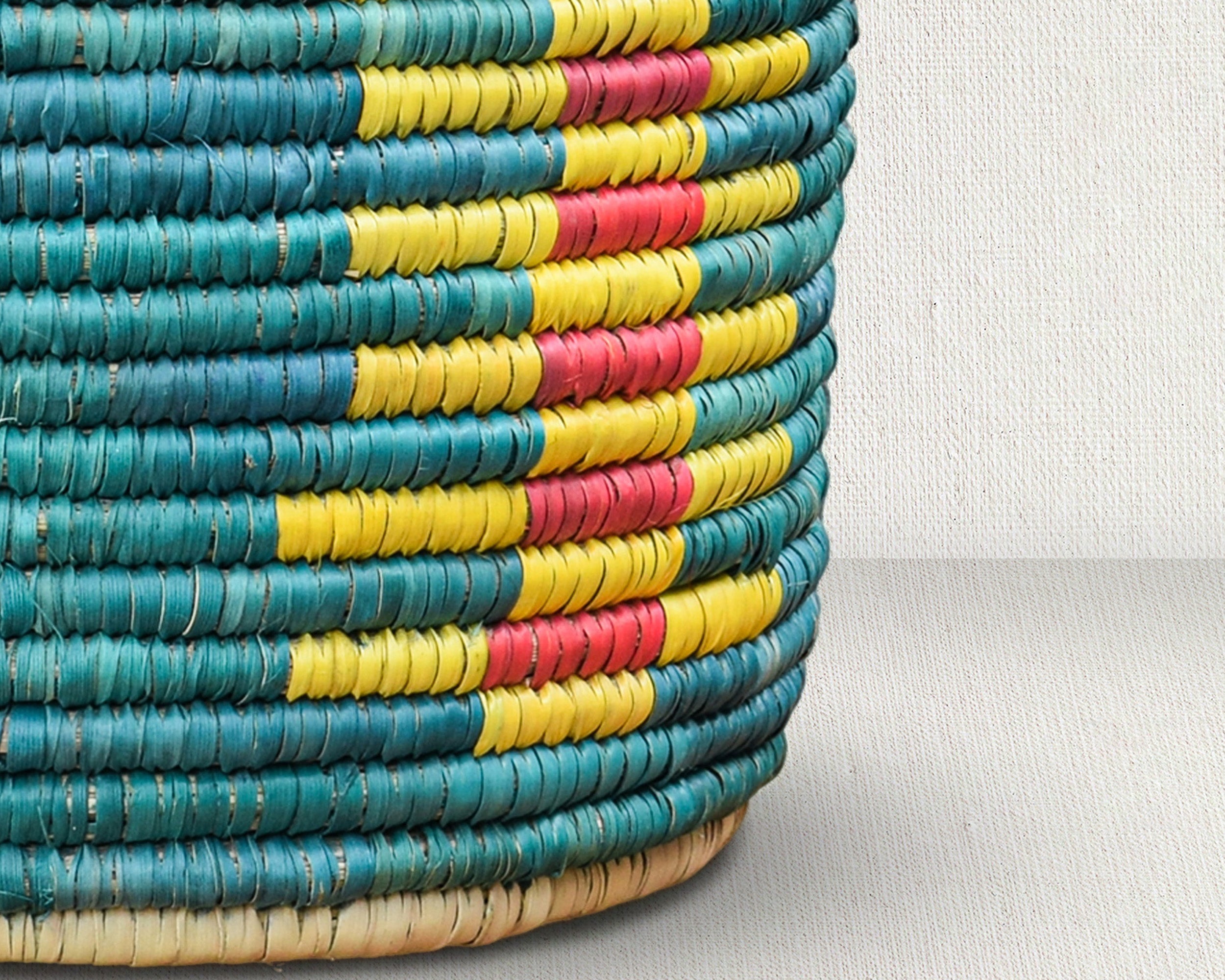 Teal Stairs Planter Basket