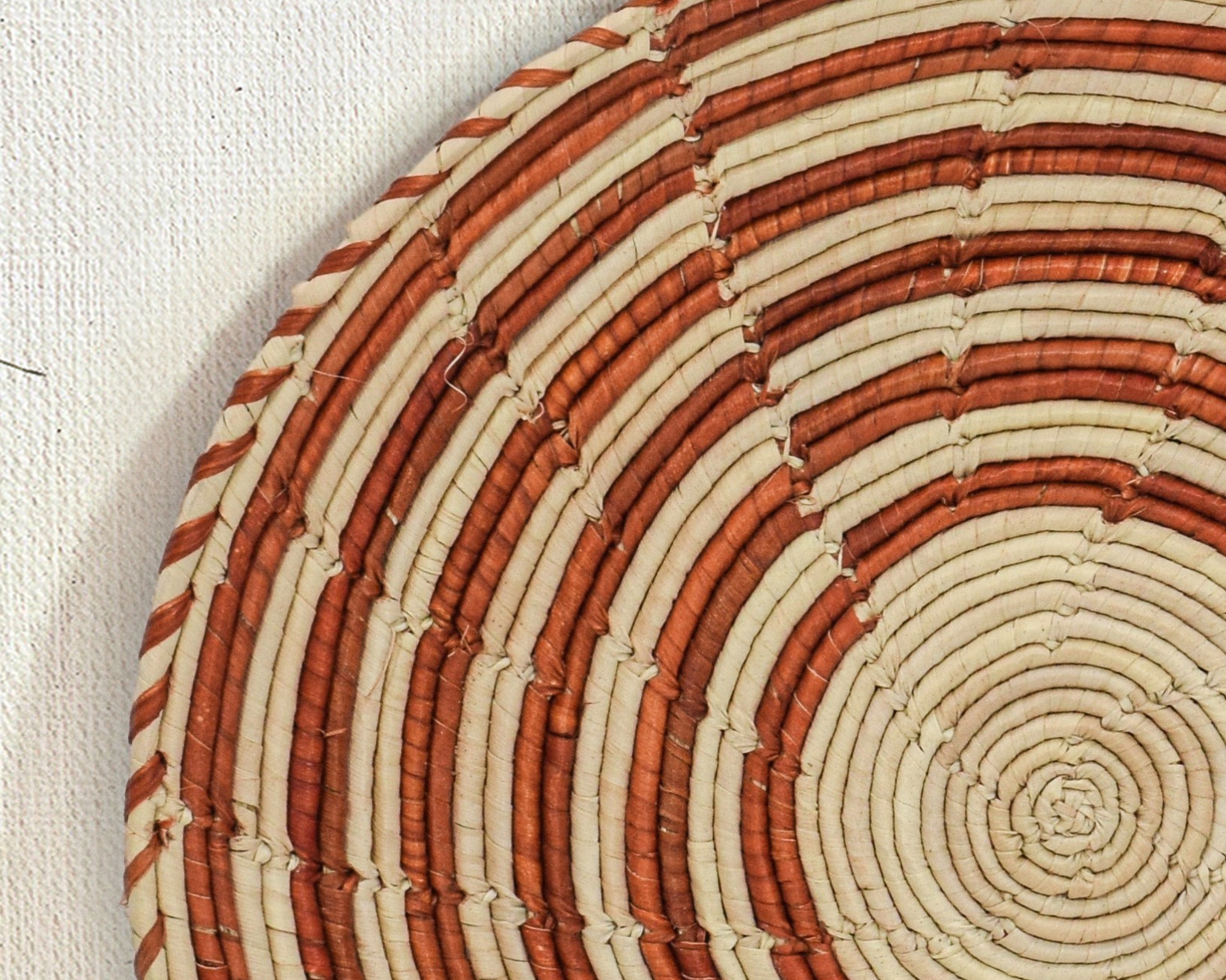 Rust Waves Flat Basket 12-inch