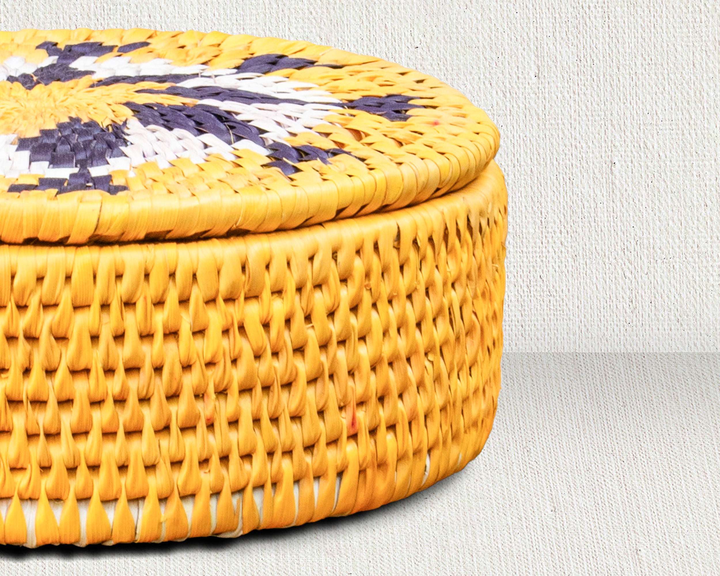 Sunburst Mandala Lidded Basket