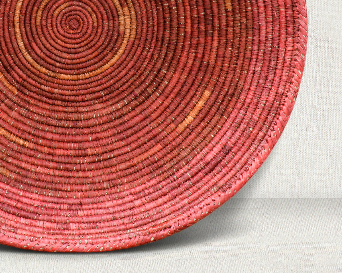 28" Dia Rusty Plain Statement Wall Basket
