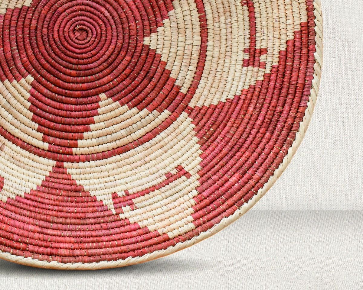 28" Dia Crimson Dogs Statement Wall Basket