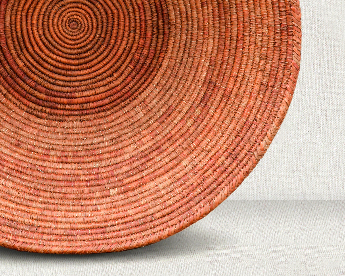 28" Dia Amber Plain Statement Wall Basket