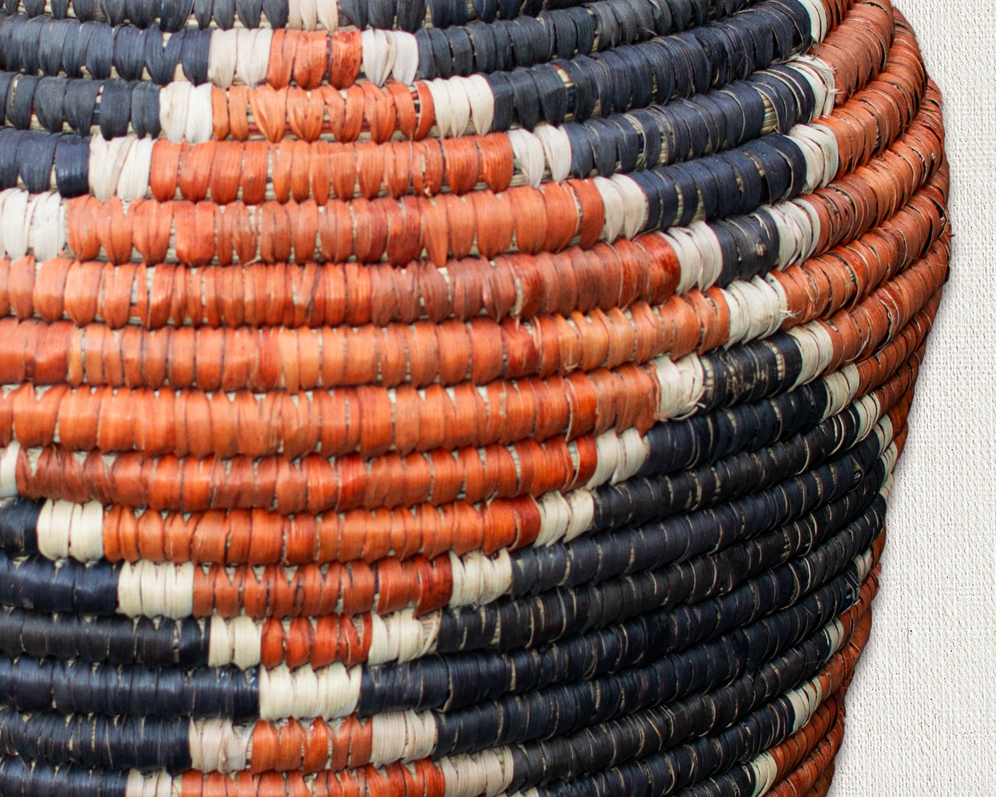 Black & Rust Cubes Vintage Potter Basket - PP-1132-12