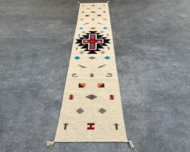 Cross Flatweave Runner Rug – 2.5x12 ft