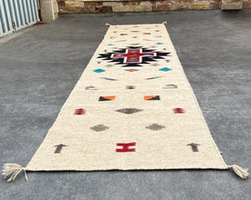 Cross Flatweave Runner Rug – 2.5x12 ft