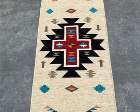 Cross Flatweave Runner Rug – 2.5x12 ft