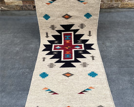 Cross Flatweave Runner Rug – 2.5x12 ft