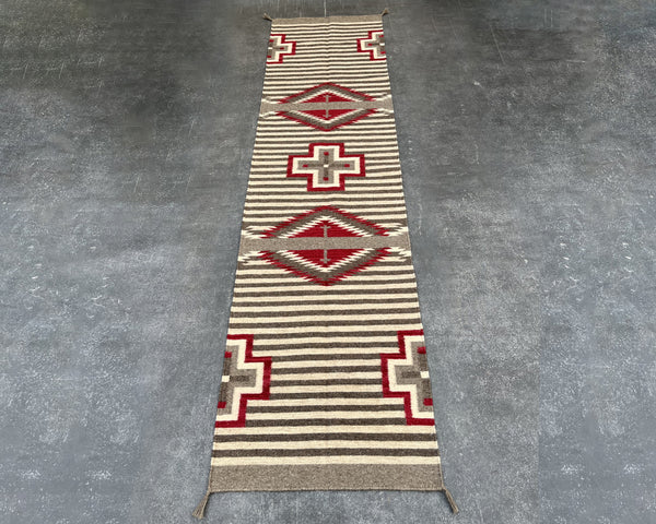 Crosses Flatweave Runner Rug – 2.5x10 ft