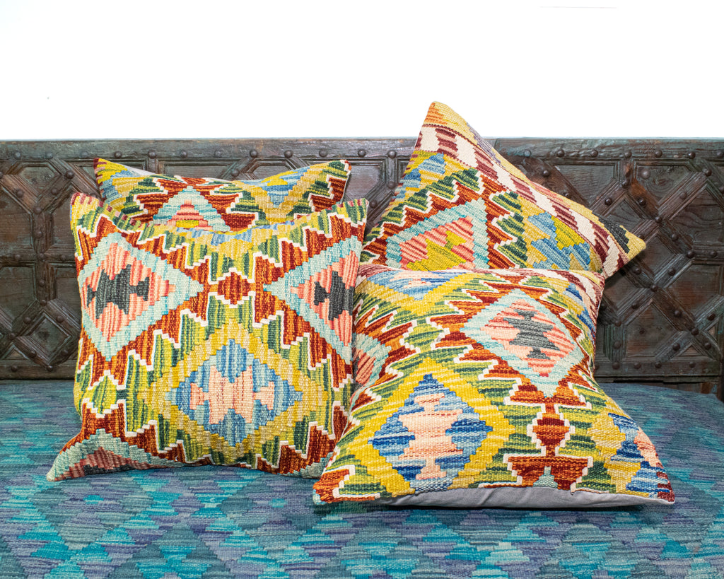 Set of 4 Vintage Wool Kilim Pillow - KC 2068 4