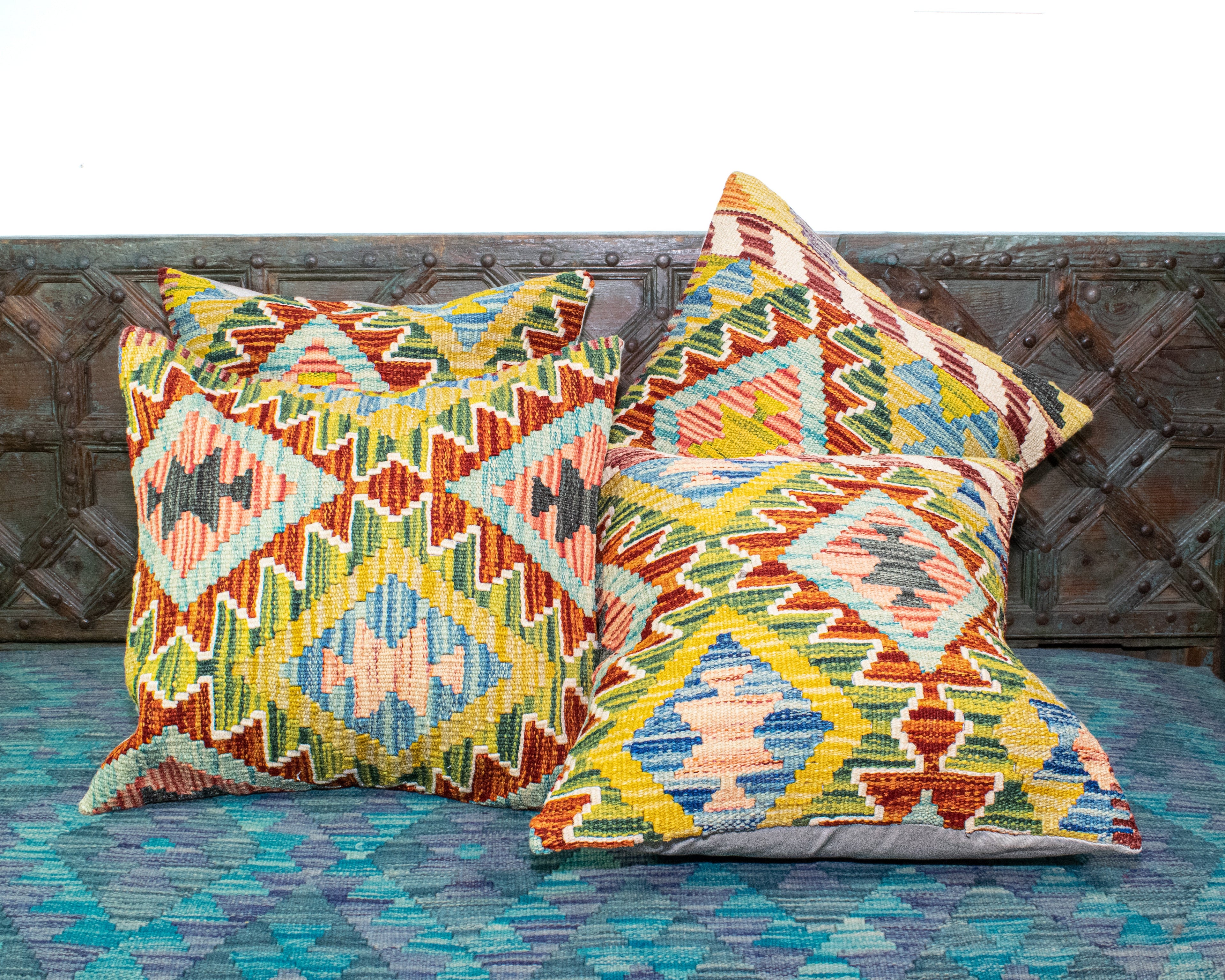 Set of 4 Vintage Wool Kilim Pillow - KC 2068 4